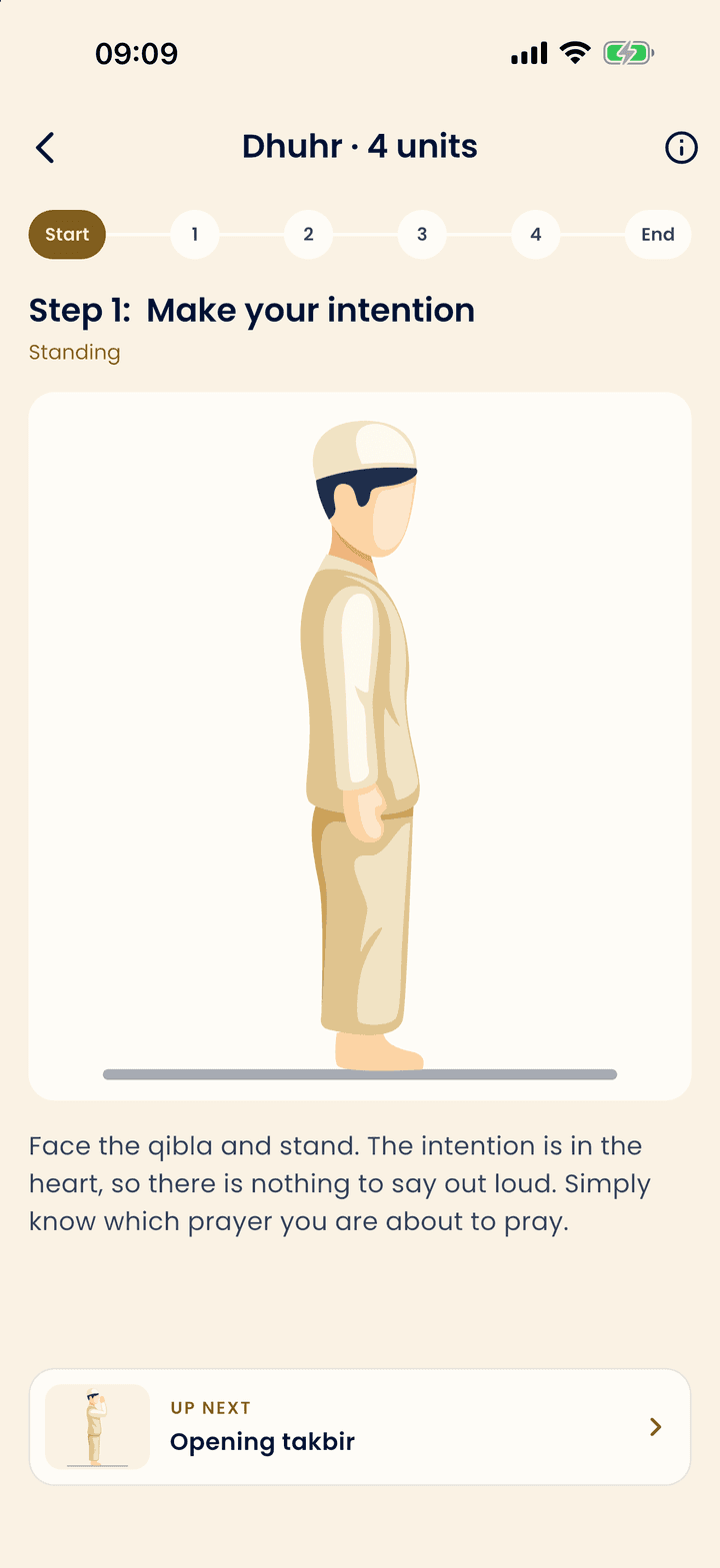 Pray with me in the app: the first position of the prayer, with what to do in it